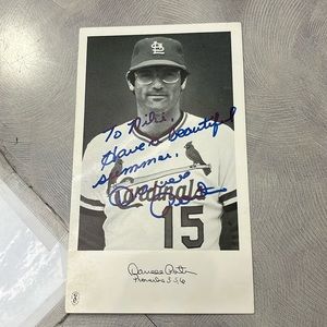 Darrell Porter St Louis Cardinals autographed photo